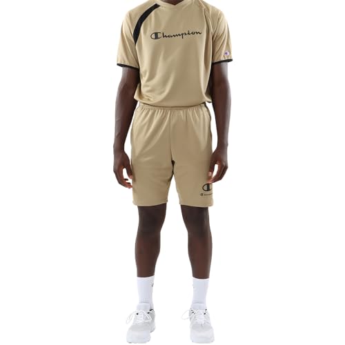 Champion C3-ZV503 Men's Volleyball Shorts, Quick Drying, Logo, Gold Beige, M