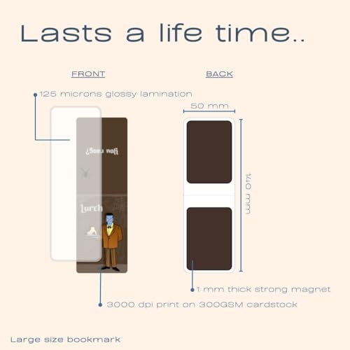 Image of Dia & Tia - Elegant & Durable Themed Magnetic Bookmarks Set � Nature, Fantasy, Inspirational Quotes, and More Best Gift for Book Lovers, Students (Adams Family, 8)