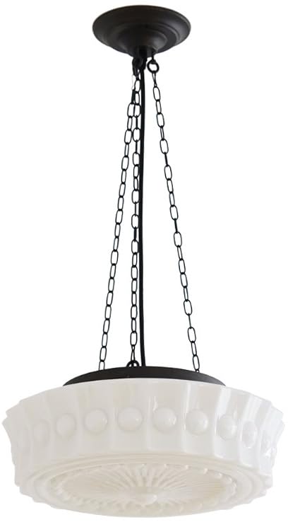 Chandelier rond blanc de 14'' pour éliminer les zones d'ombre du salon