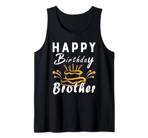 Feliz cumpleaños hermano celebración familia traje a juego Camiseta sin Mangas