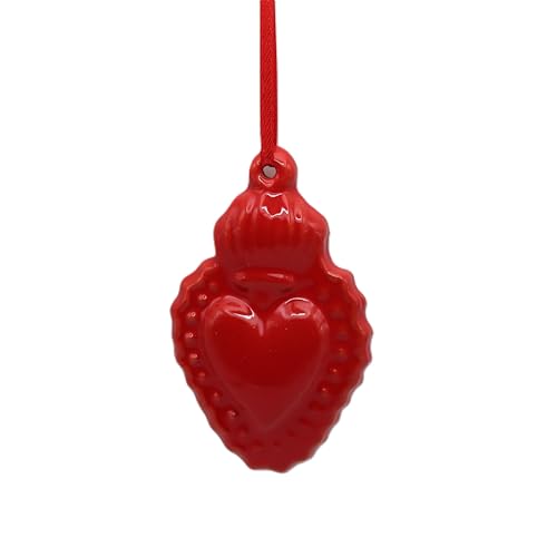 Installazione: Dotato di un elegante nastrino in raso rosso per essere appeso immediatamente.