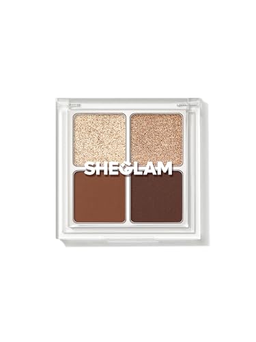 SHEGLAM Cosmic Crystal Eyeshadow Quad 4-Color Matte Glitter Eyesh...