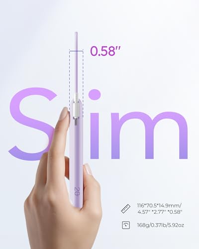 Image of VIYISI Slim Portable Charger Power Bank 10000mAh, Stylish PD 20W Fast Charging Compact Battery Pack with Built-in USB C Cable, Travel Essential for iPhone 17 16 15, Samsung, Android - Purple