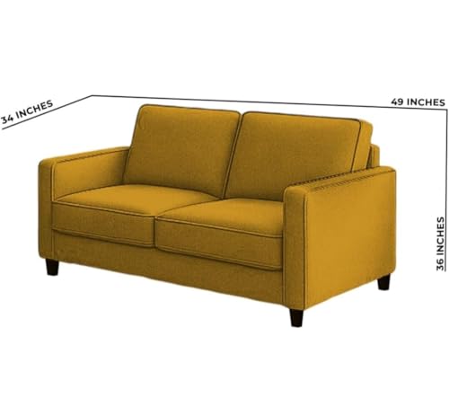 Image of The MM Furniture store Premium Fabric Sofa - Dirty Gold (2 Seater)
