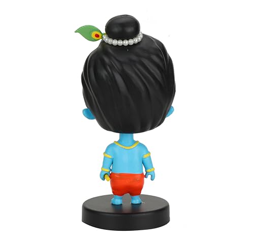 Webby Lord Shri Krishna Bobblehead Toys for Kids | Decoration Items for Home Décor, Car Dashboard, and Office Table | God Statue for Festival | Diwali | Birthday Gift for Kids, Family and Friends - Image 4 thumbnail