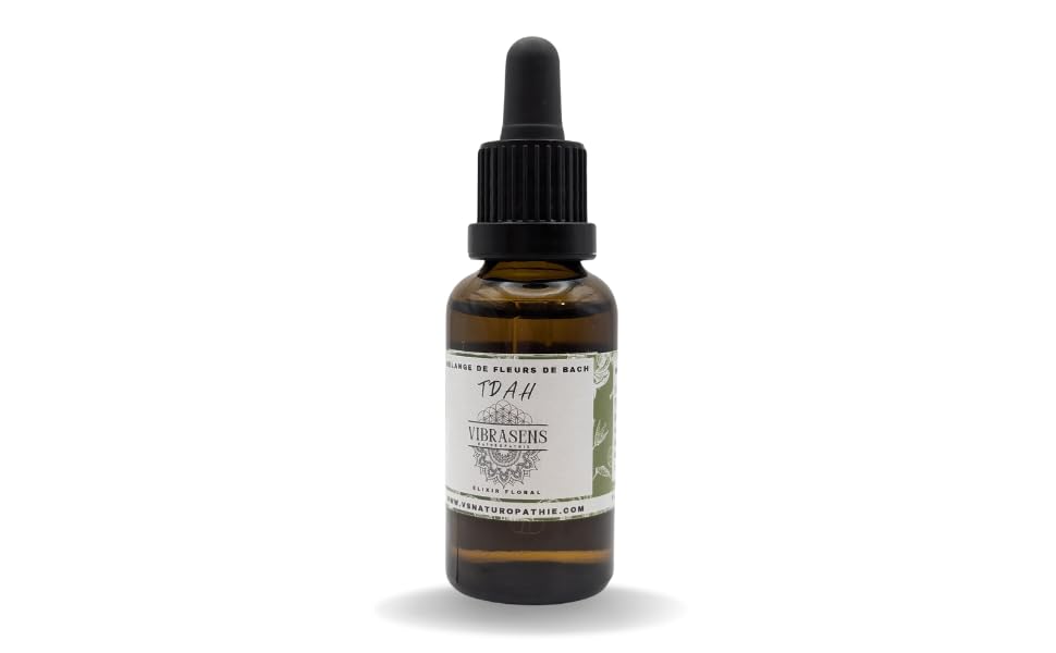 Elixir floral de Bach TDAH - flor de Bach - 30 ml - Para el trastorno y déficit de atención con hiperactividad - 100% natural - # 1 de elixires franceses naturopáticos - eficacia probada