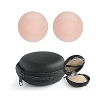 dclub Nipple Covers Reusable Comfortable & Natural Invisible Adhesive Silicone Pasties for Women, Round (Skin)