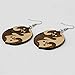Cat Yin-Yang Dangle Earrings | Hand-Made Wood Black and White Kitty Drop Earrings