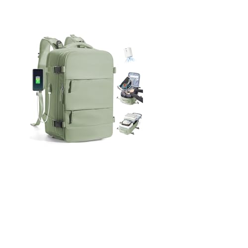 SZLX Sac à Dos Sous Vide Bagage à Main Pour Femmes, Sac à Dos Airbag Avec Système De Vide Pour Le Voyage, Ryanair Travel Ruscksack Taille Cabine Avec Pompe étanche...