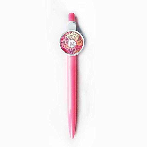 Paris France stylo à bille bleu rétractable rose pour vos notes de bureau