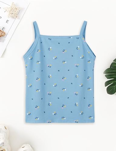 Happy Cherry Cotton Camisole Girl's Undershirts Elasticity Cami Vests Soft Breathable Printed Tank Tops 3 Pack for 2-12 Years2