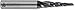Conical Tool Company E-108C-BE 5.0? Carbide Tapered End Mill - 3 Flute x 3/32