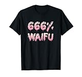 666% Equipo Waifu Satanás en Pastel Kawaii Goth 666 Camiseta