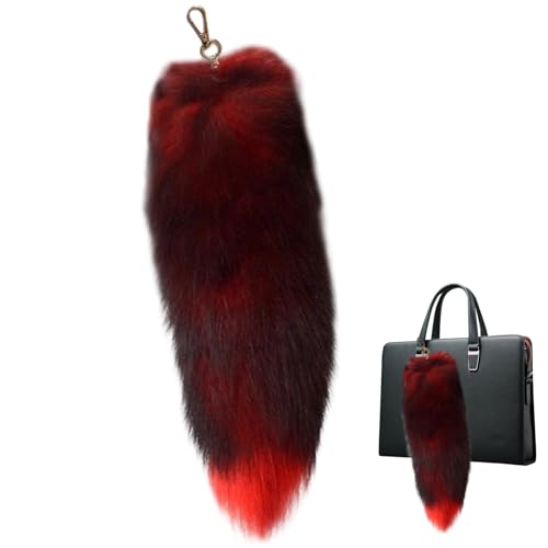 Porte-clés queue de renard moelleuse idée cadeau originale pour anniversaire ado et fête cosplay