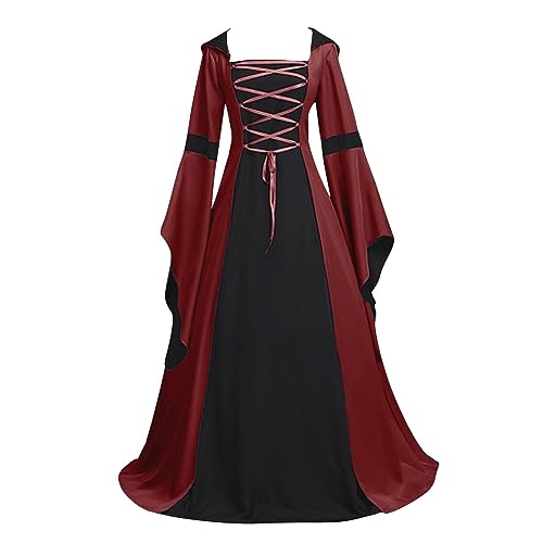 OIOLOYJM Renaissance Costume Women Medieval Sexy Plus Size Witch Vampire Gothic Halloween Costumes Woman 2025 Clothes Dresses