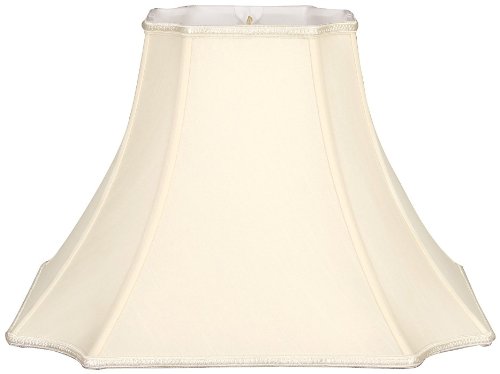 Royal Designs Square Bell with Inverted Corners Designer Lamp Shade, Eggshell, 8 x 18 x 12.5