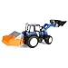Bruder 09861 New Holland Powerstar T5.120 with Front Loader, Loading Box, Forks and Round Bales