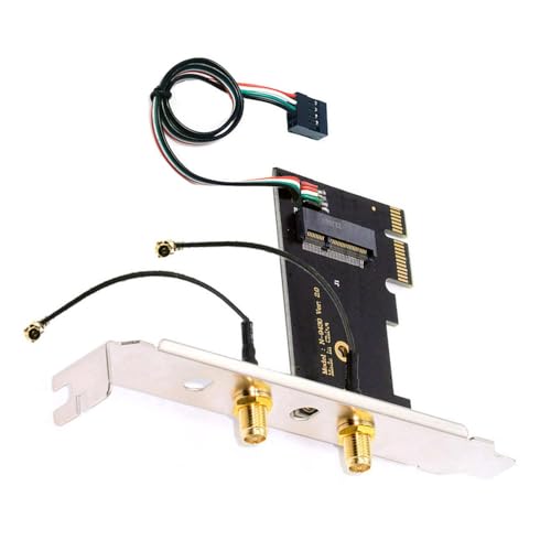 Il segnale WiFi viene trasmesso tramite l'interfaccia PCIe X1 e il segnale Bluetooth viene trasmesso tramite l'interfaccia USB (per attivare il Bluetooth: il cavo USB deve essere collegato alla porta USB sulla scheda madre). Supporta solo PC desktop e utilizzo tramite la porta PCI-E.
