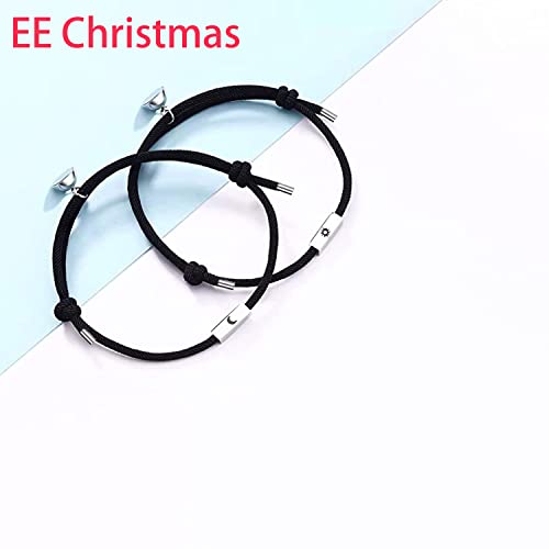 Magnet Magnetic Bracelets Mutual Attraction for Couples Women Men Best Friends Relationship Matching Braided Rope Bracelet Gift Lovers Boyfriend Girlfriend Him Her BFF 2 PCs4