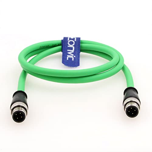Câble Ethernet M12 D Code blindé 2m pour liaison réseau et caméra de vision