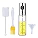 Ninonly Spruzzatore Olio 4 in 1 Nebulizzatore Olio 100ML Oliera Spray Cucina Olio in Vetro per BBQ, Insalata, Pane di Cottura, Cucina, Incluso Tubo Spazzola e Imbuto in Silicone