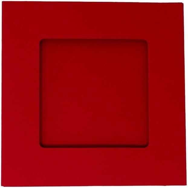 Stitchtastic Square aperture square cards - Christmas Red (Pack of 5)