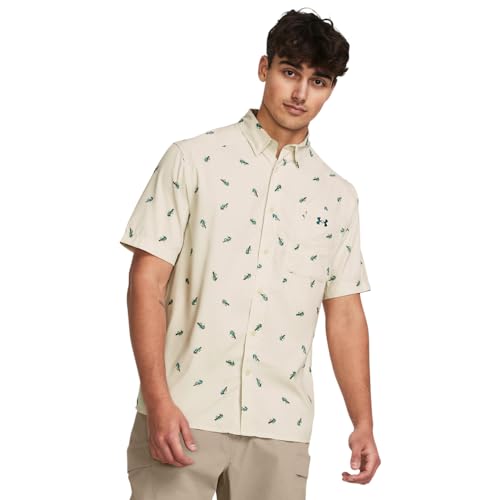 Under Armour Men's Dockside Short Sleeve T-Shirt, 274 Beige, SM - image 1