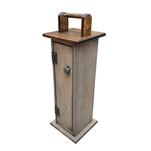 Peaceful-Classics-Wooden-Toilet-Paper-Holder-Cabinet-Toilet-Paper-Holder-Stand-Amish-Handcrafted-Solid-Pine-Toilet-Paper-Storage-for-Large-Rolls-Bathroom-Accessories-10-W-x-10D-x-28-H-Pewter Peaceful Classics Wooden Toilet Paper Holder Cabinet Toilet Paper Holder Stand Amish Handcrafted Solid Pine Toilet Paper Storage for Large Rolls Bathroom Accessories 10 W x 10D x 28 H Pewter