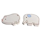 Veemoon 2 Stück Pack Cartoon Notizkarten 60 Blatt Blanko Grußkarten aus Papier Niedliche Schwein Elefant Nachrichten für Büro Schule und Studium