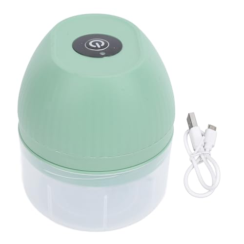 Chopper de ajo eléctrico, mini helicóptero de verduras portátiles con 250 ml de tazón inalámbrico Chopper Chopper molinillo de ajo para jengibre carne fruta carne (Verde claro)