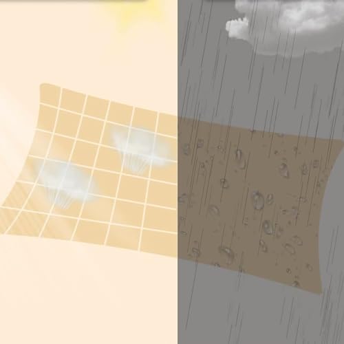 Voile d'ombrage crème haute densité 2,5 x 3,5 m avec oeillets - 5