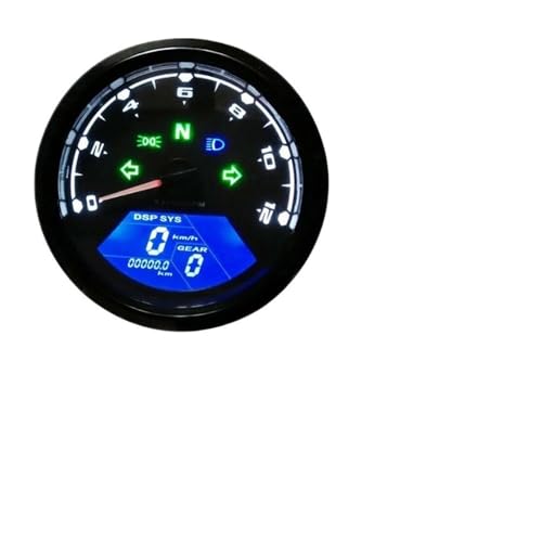 Tachymètre de moto universel avec compteur de vitesse kilométrique 12000 RPM LCD