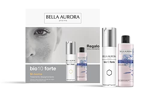 Bella Aurora Pack Bio10 Forte M-Lasma + REGALO Tónico Iluminador | Despigmentante Facial | Anti-Manchas | Para Manchas Oscuras de Origen Hormonal