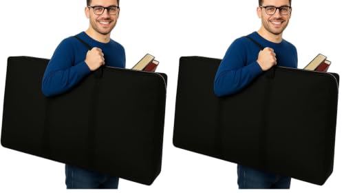 Image of OULIGET Large Size Art Portfolio Bag,24 x 36 inches Light Weight Board Poster Storage Bag,Waterproof Student Carry Transport Bag for Artwork Sketching Drawing (Pack of 2)
