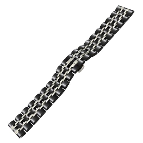 Bracelet de montre acier inoxydable noir, accessoire de remplacement chic - 5