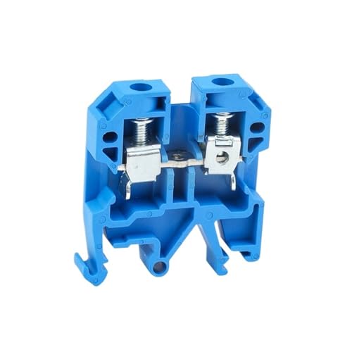 Terminales SAK6EN de 6 mm² para riel DIN: pack de 10 bornas de conexión por tornillo azul