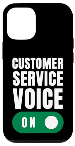 Carcasa para iPhone 15 Servicio al cliente divertido y atención al cliente de voz falsa