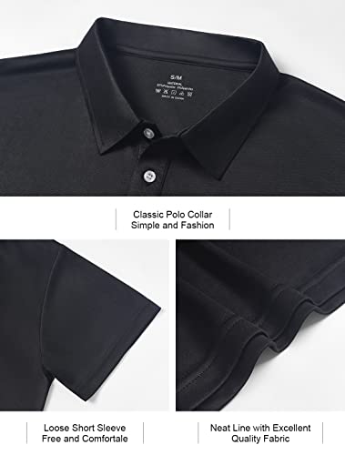 Xelky Men's Polo Shirts Quick Dry Short Sleeve Golf Athletic Shirt Moisture Wicking Casual Work Collared Polos 4 Pack miniatura 6