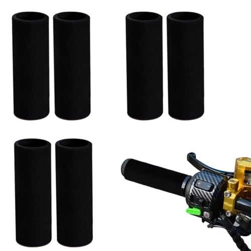 JEYORZY 6 Piezas Universales De Esponja para Manillar, Comodidad Antideslizante Antivibración para Manillar De Moto/Bicicleta, Cubre Puños Moto