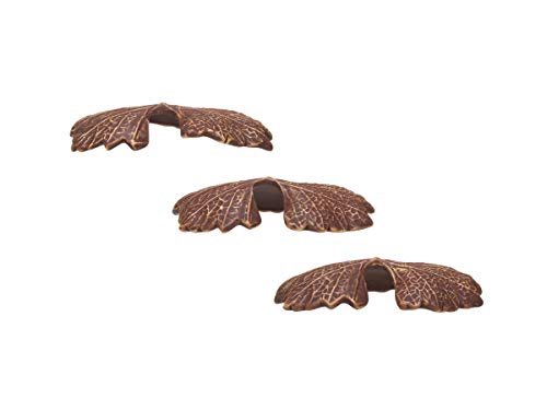 Image of Plecoceramics Aquarium Ceramic Decorations Cave Betta Stone Decor - Aquarium Fish Tank Hideway Decor for breeding Cichlids Plecos Betta Toys Hideout (Leaves)