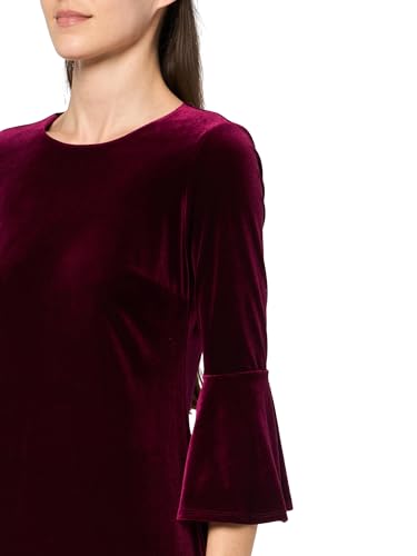 Image of Tommy Hilfiger Women's 3 /4 Bell Sleeve Jewel Neck Sheath Mini Dress