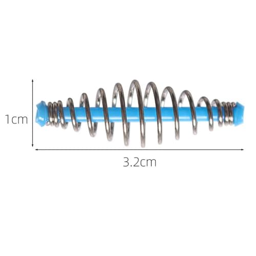Set de 50 muelles inline para cebo de pesca de acero inoxidable miniatura 2