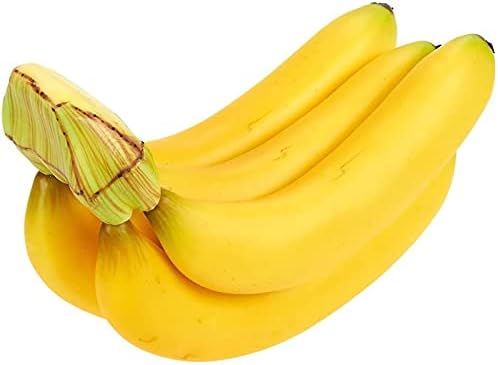 Juvale Fake Fruit Bananas - Artificial Fruit Plastic Bananas Still Life Paintings, Storefront Decoration, Kitchen Decor, Yellow, 7 x 5.5 x 3.5 inches