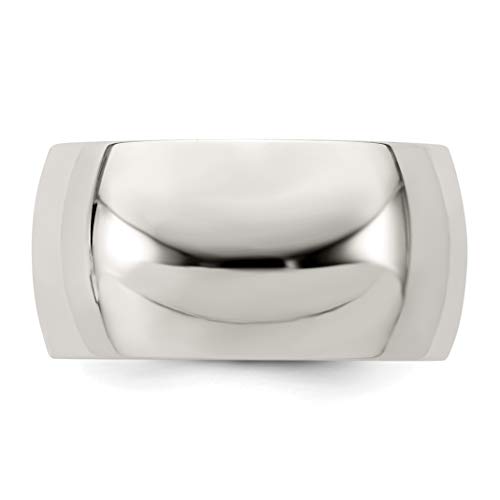 10mm Half Round Sterling Silver Wedding Band Ring4
