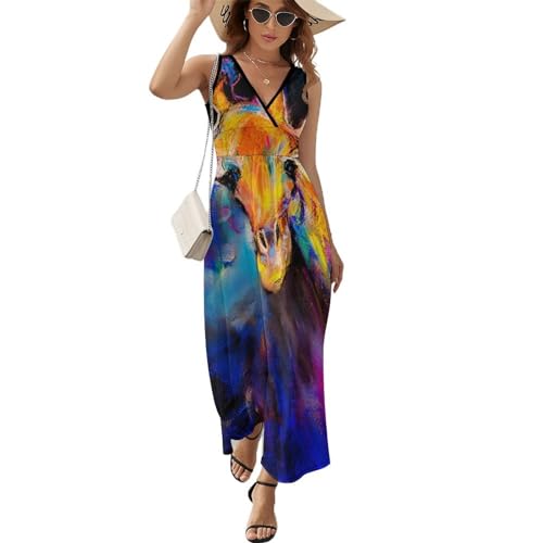Robe longue sans manches col V pour rester au frais tout l'été