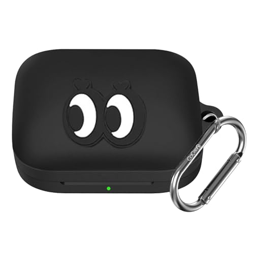 Image of Soft Silicone Case Cover Compatible for Realme Buds Air 7 | 7 Pro (Black Eye)