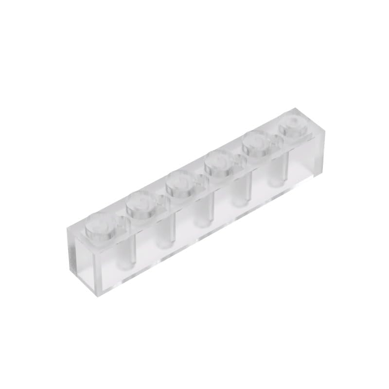 3009 Basic Bricks Brick 1x6 50 Pieces GDS-535 Compatible with Lego Building Blocks Color:Trans-Clear โ image 1