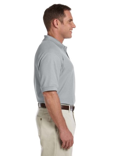 Devon & Jones Men's Pima Piqué Short-Sleeve Polo XL GREY HEATHER4