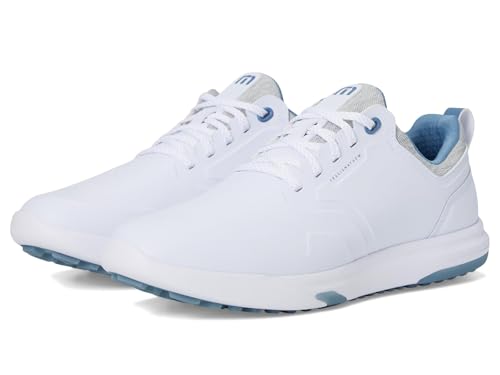 TravisMathew The Daily Pro Hybrid Plus - Tenis deportivos para hombre, Blanco/Azul, 43 EU