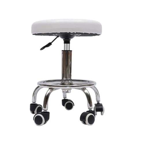 GeFSDOU Taburete hidráulico con altura ajustable para barras de salón, oficina en casa, sillas giratorias equipadas con 5 ruedas